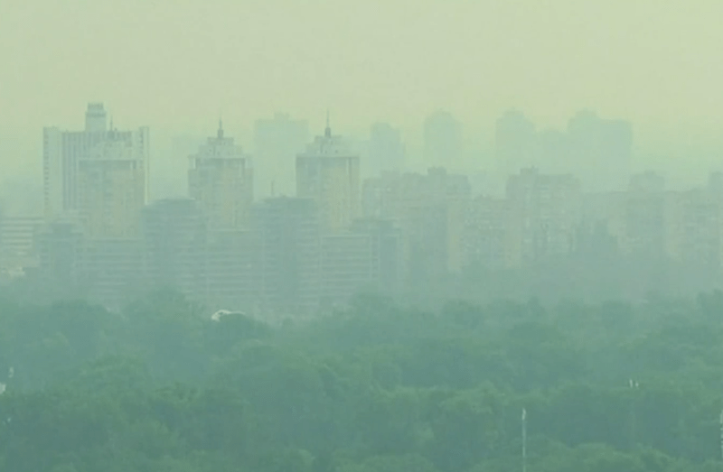 Kievul, afectat de fumul provenit din incendiile de padure, Foto: Captura YouTube
