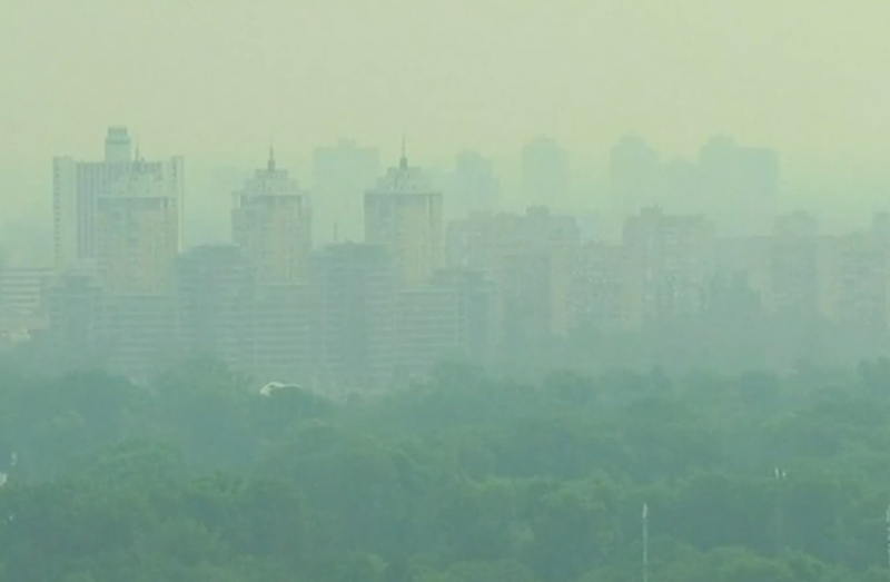 Kievul, afectat de fumul provenit din incendiile de padure, Foto: Captura YouTube