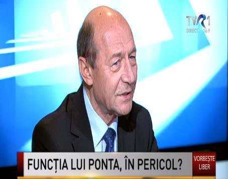 Traian Basescu la TVR, Foto: Captura TVR1