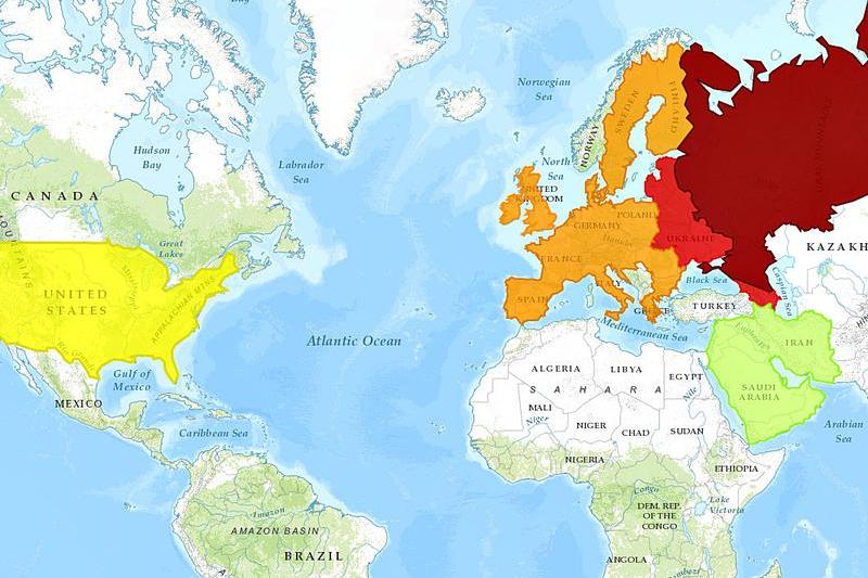 Harta fronturilor deschise de Rusia in razboiul propagandistic, Foto: Hotnews
