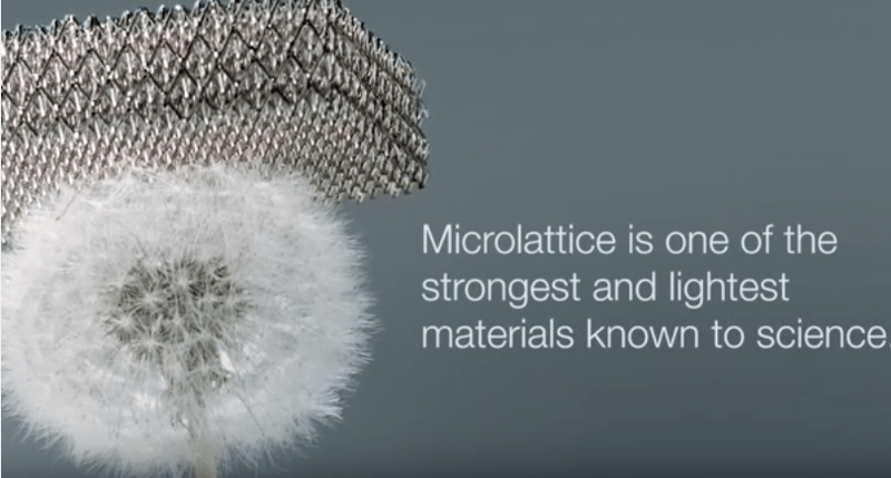 Microlattice, Foto: youtube.com