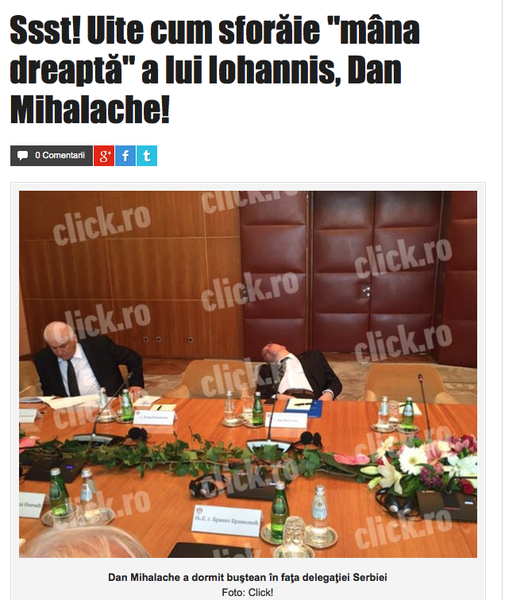 Dan Mihalache ar fi adormit in timpul unei intalniri oficiale, Foto: Click