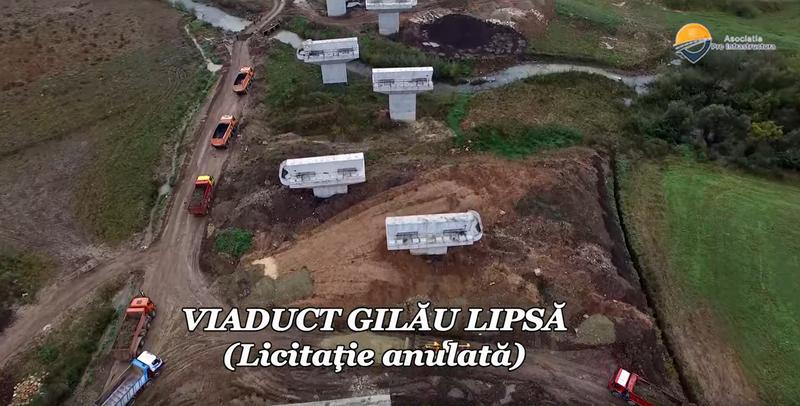 Viaductul nefinalizat de la Gilau, Foto: Asociatia Pro Infrastructura