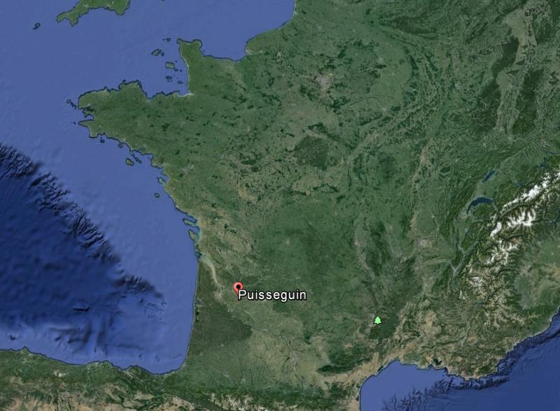 Zona accidentului (la 57 km de Bordeaux), Foto: Google Earth