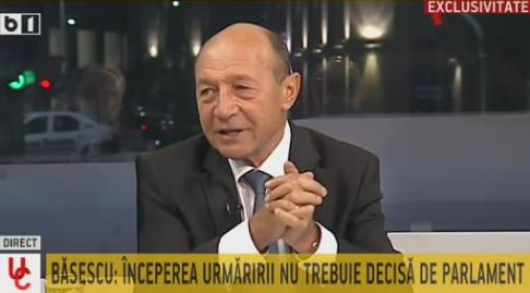 Traian Basescu la B1 TV, Foto: Captura B1TV