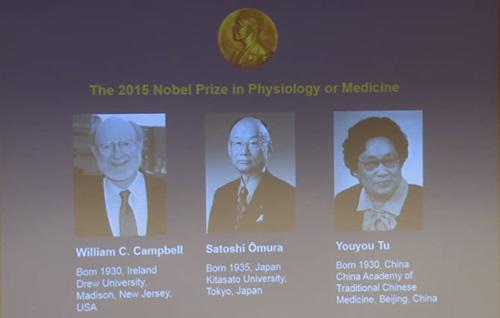 Castigatorii Premiului Nobel pentru Medicina 2015, Foto: Captura YouTube