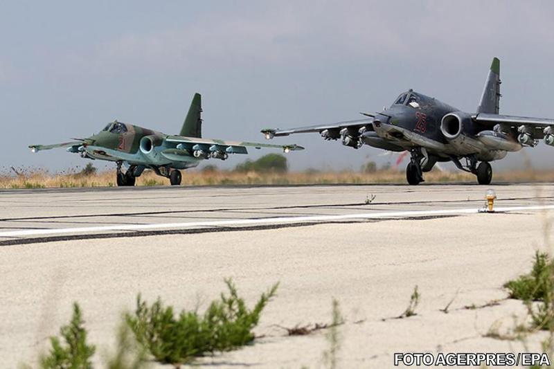 Avioane rusesti de vanatoare SU-25, Foto: Agerpres/EPA
