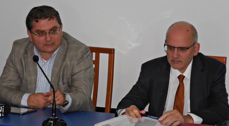 Ministrul Transporturilor Iulian Matache si seful CNADNR Narcis Neaga, Foto: MT