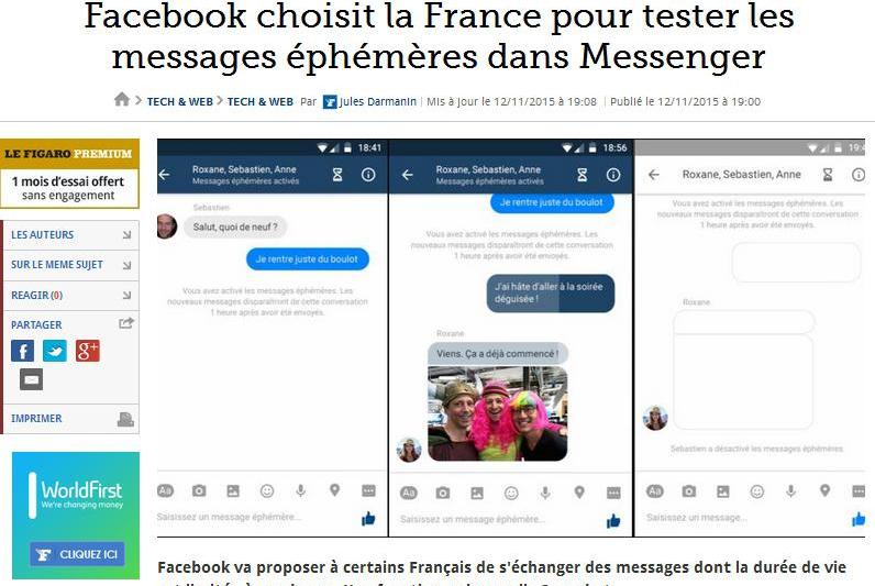 Facebook Franta, Foto: Captura Le Figaro