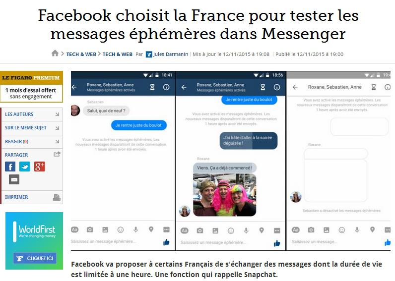Facebook Franta, Foto: Captura Le Figaro