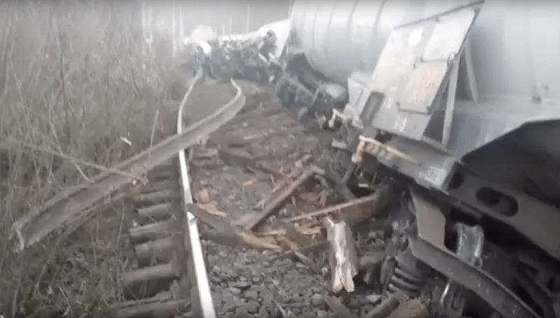 Tren deraiat in judetul Brasov, Foto: Captura YouTube