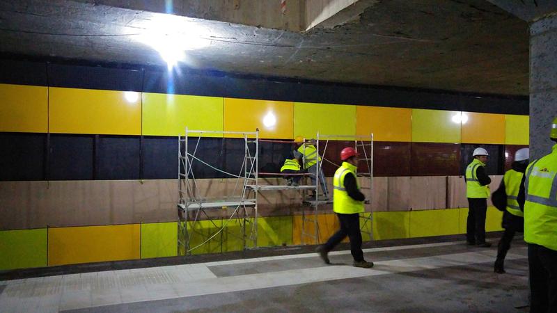 Decorul din statia de metrou Straulesti, Foto: Hotnews