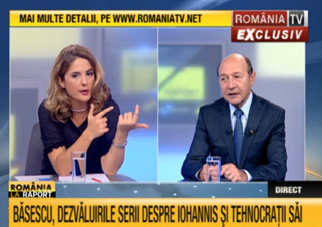 Traian Basescu, la Romania TV, Foto: Captura RTV.net