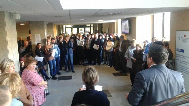 Protest DGRFP Timisoara, Foto: mfinante.ro