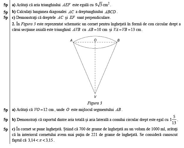 Modele de subiecte la Matematica - Evaluarea Nationala 2016, Foto: edu.ro