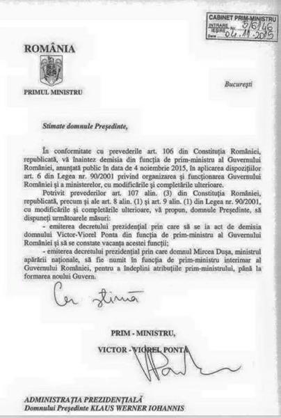 Demisia lui Victor Ponta, Foto: Facebook / Alexandru Moise