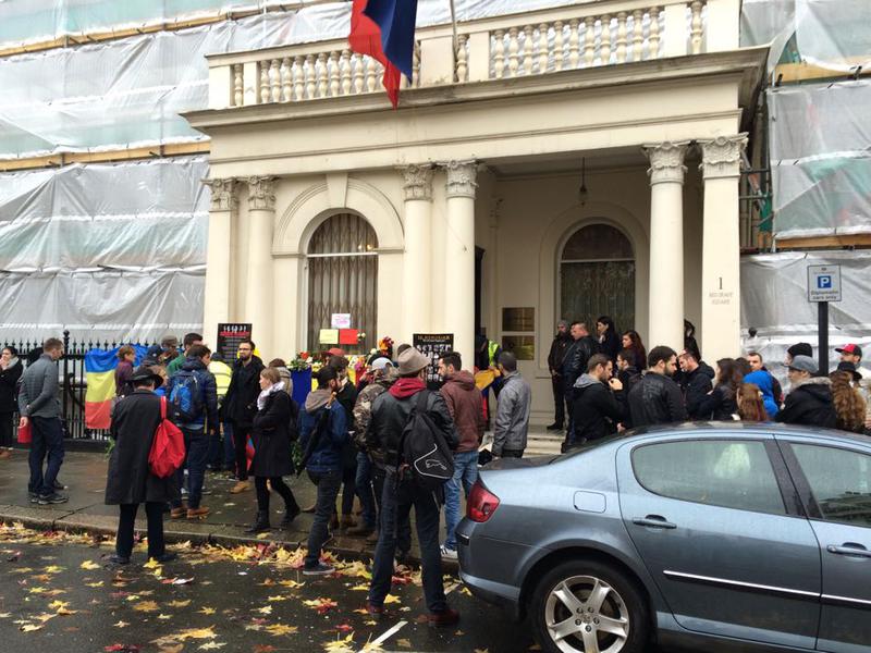 Comemorare Colectiv in fata ICR Londra, Foto: Ioana Pera