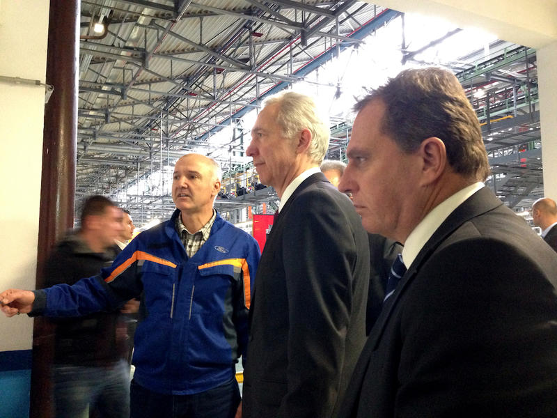 Hans Klemm in uzina Ford Craiova, Foto: 0-100.ro