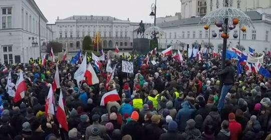 Protest in Polonia, Foto: Captura YouTube