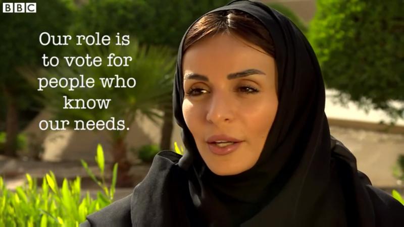 O femeie din Arabia Saudita vorbeste despre participarea pentru prima data la vot, Foto: Captura BBC