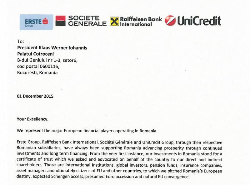 Fragment din scrisoarea bancherilor, Foto: Hotnews