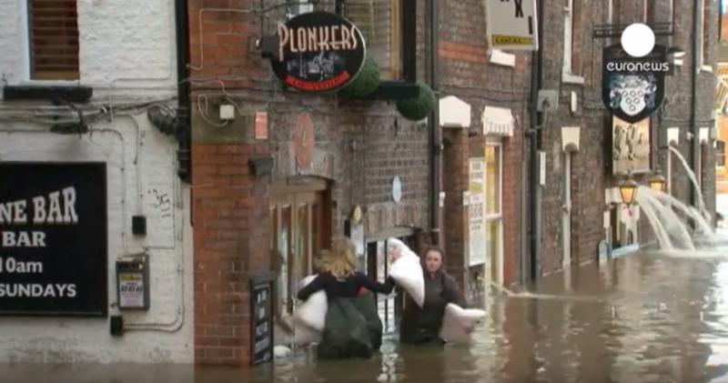 Inundatii in nordul Angliei, Foto: captura euronews
