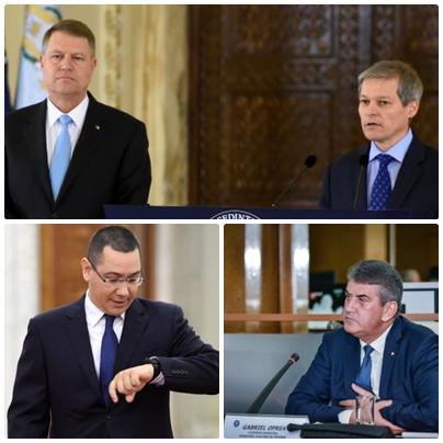 Iohannis, Ciolos, Ponta si Oprea - principalii actori politici ai anului, Foto: Colaj / Sursa foto: Agerpres