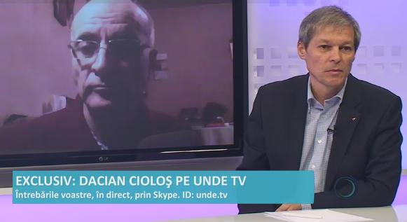 Dacian Ciolos la Unde.tv, Foto: Captura Unde.tv