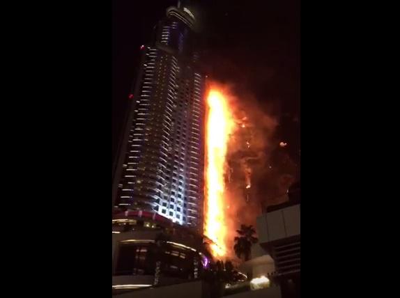 Incendiu la hotelul Address din Dubai, Foto: Captura YouTube