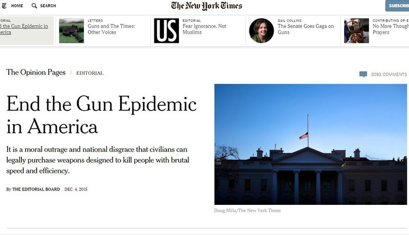 Editorial NY Times, pe prima pagina a versiunii tiparite, Foto: Captura New York Times