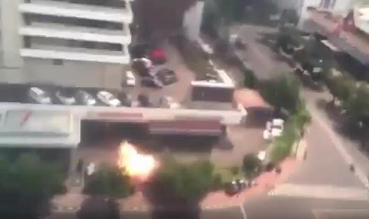 Momentul uneia dintre explozii in Jakarta, Foto: Captura YouTube