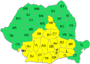 Cod galben, Foto: Administratia Nationala de Meteorologie