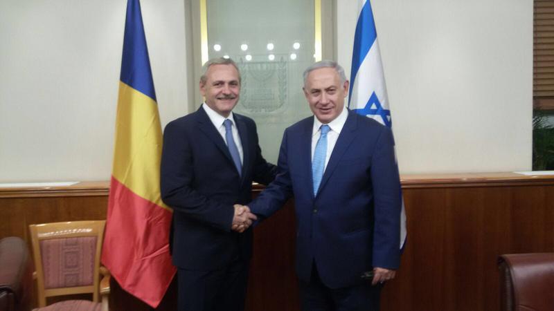 Liviu Dragnea, s-a intalnit marti seara, la Ierusalim, cu premierul israelian Benjamin Netanyahu , Foto: PSD