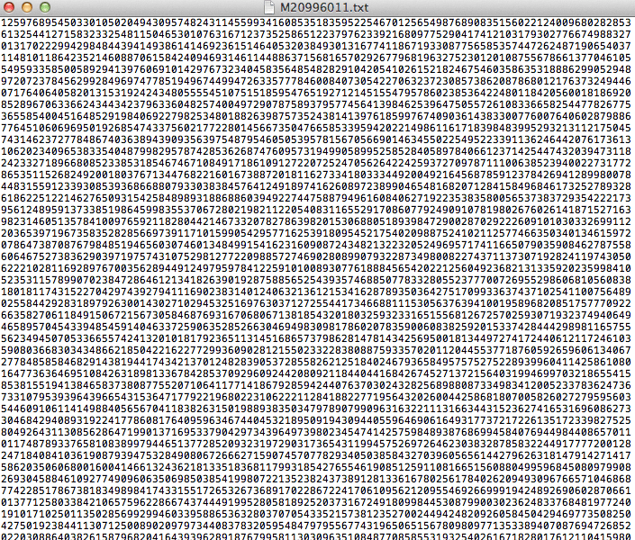 Primele cifre ale celui mai mare numar prim cunoscut, Foto: Hotnews