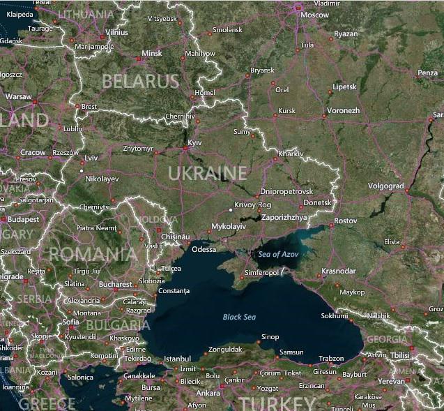 Regiunea Marii Negre, Foto: Bing Maps