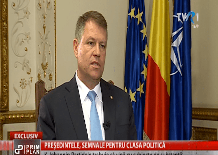 Klaus Iohannis, la TVR, Foto: Captura TVR1