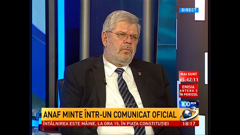 Antena 3: ANAF minte intr-un comunicat oficial, Foto: captura Antena 3