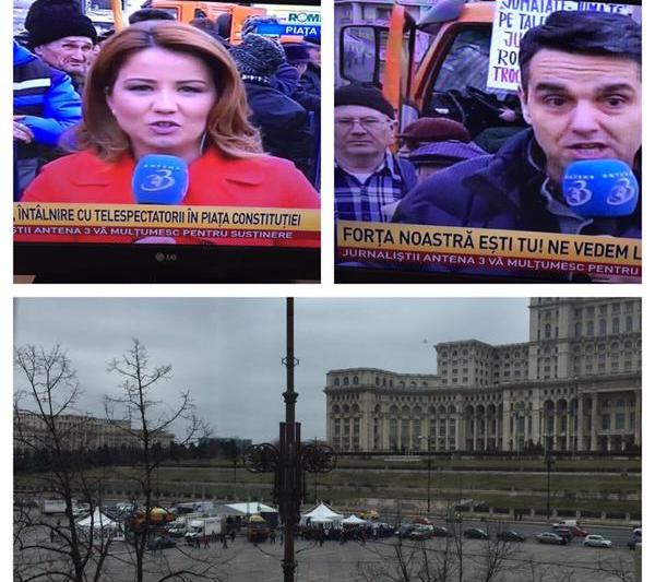 Ce arata A3 pe TV cu putin timp inainte de miting si care era realitatea din piata, Foto: Colaj foto
