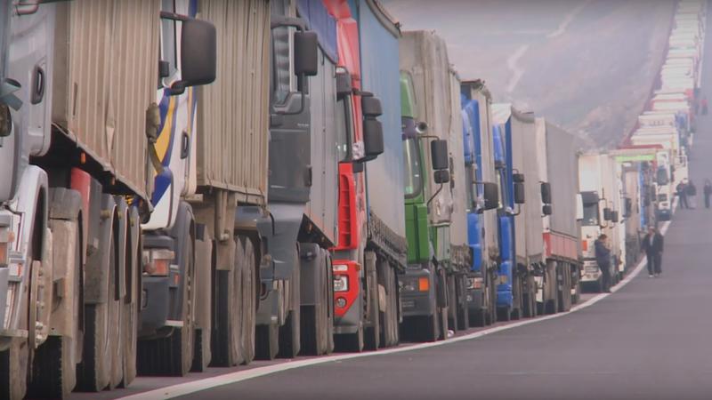 Cozi de camioane la granita bulgaro-elena, Foto: Captura YouTube