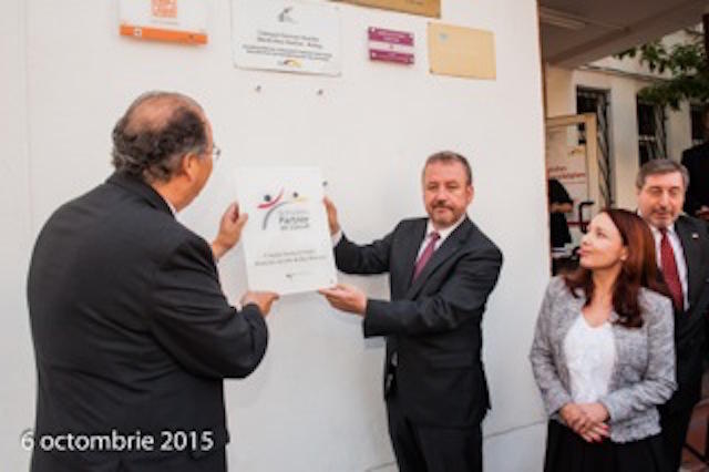 Placheta PASCH la Colegiul Goethe, Foto: Hotnews