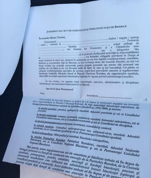 Juramant de onestitate si fidelitate fata de Biserica, Foto: Hotnews