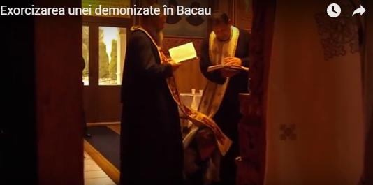 Slujba de exorcizare in Bacau, Foto: Captura YouTube