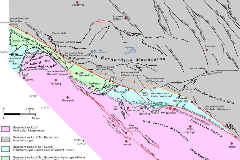 Faliile San Andreas si San Jacinto, Foto: geomaps.wr.usgs.gov