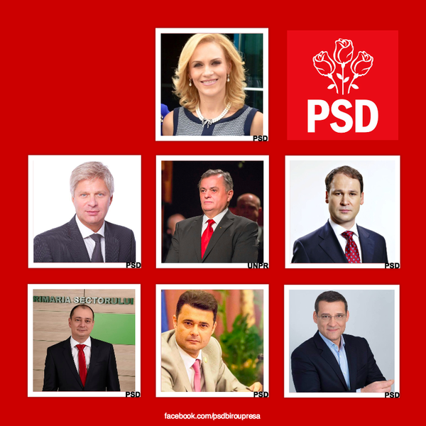 Echipa PSD la Capitala, Foto: Facebook - Liviu Dragnea