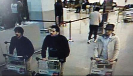 Cei trei suspecti in atentatele din aeroportul din Bruxelles, Foto: Hotnews