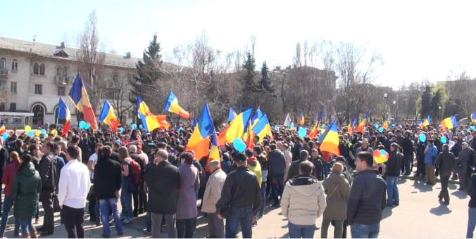 Mars la Chisinau, Foto: Captura Privesc.eu