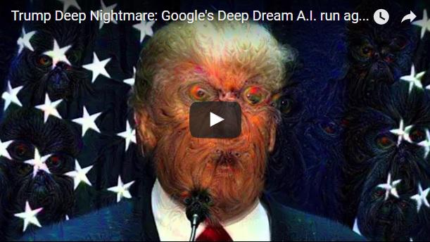 Potretul lui Donald Trump filtrat de retelele neurale Google, Foto: Captura YouTube