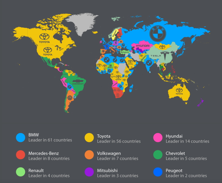 Cautarile dupa marci auto in lume, Foto: carwow.co.uk