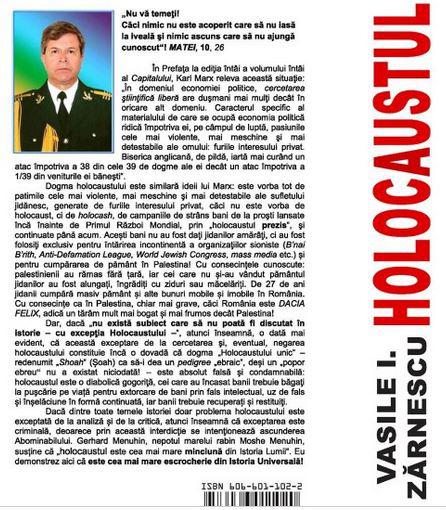 Coperta "Holocaustul", Vasile I Zarnescu, Foto: MCA Romania