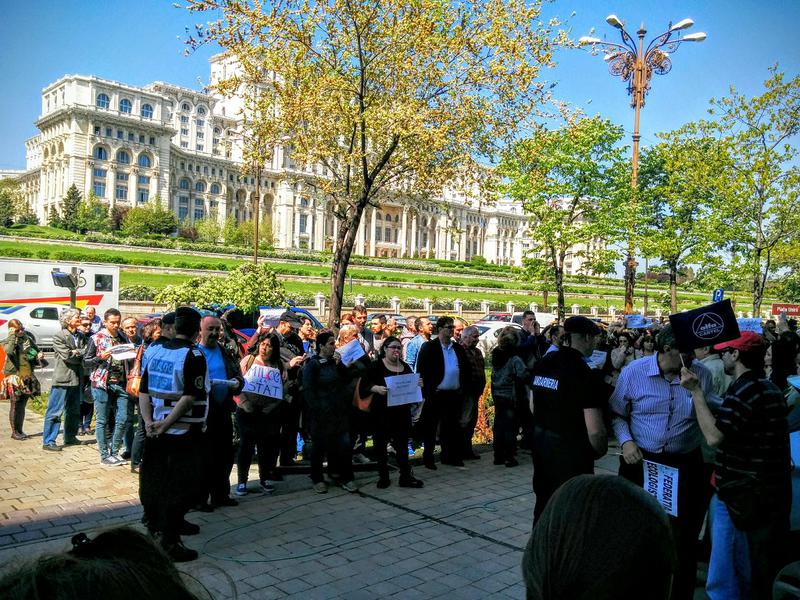 Protest al angajatilor de la Ministerul Mediului, Foto: Hotnews
